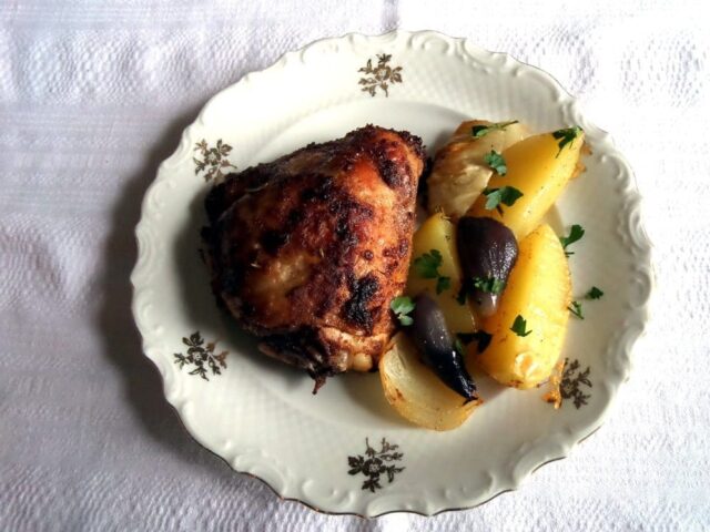 Roasted Chicken Thighs and Potatoes