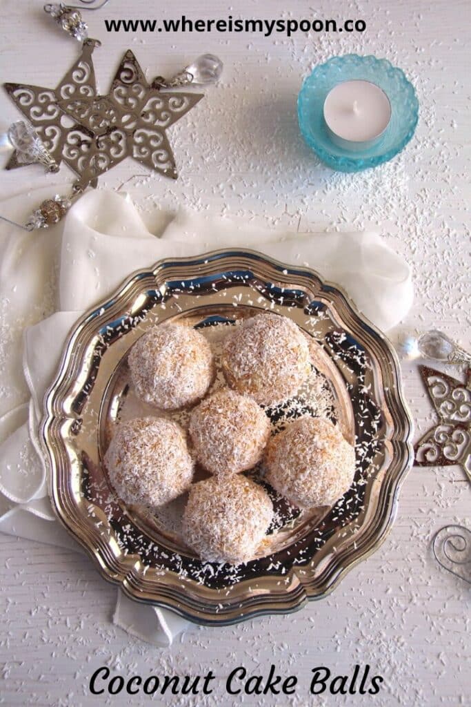 coconut cake balls with pineapple