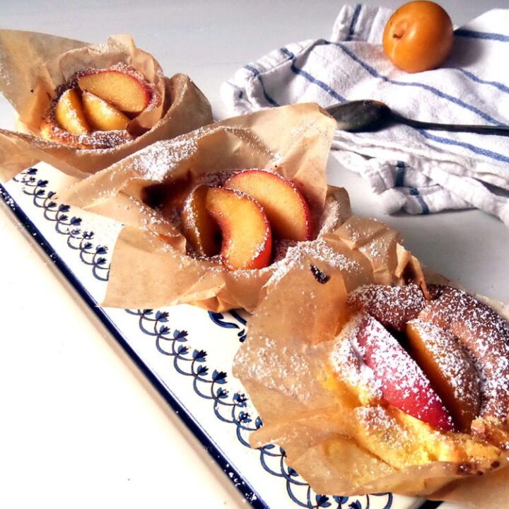 french dessert with yellow plums