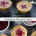 mini raspberry chocolate tarts
