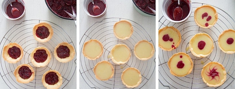 how to fill raspberry tartlets