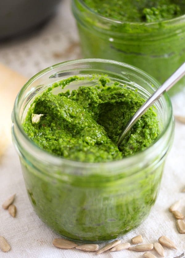 homemade wild garlic pesto