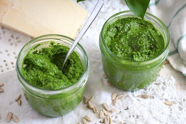 wild garlic sunflower seed pesto