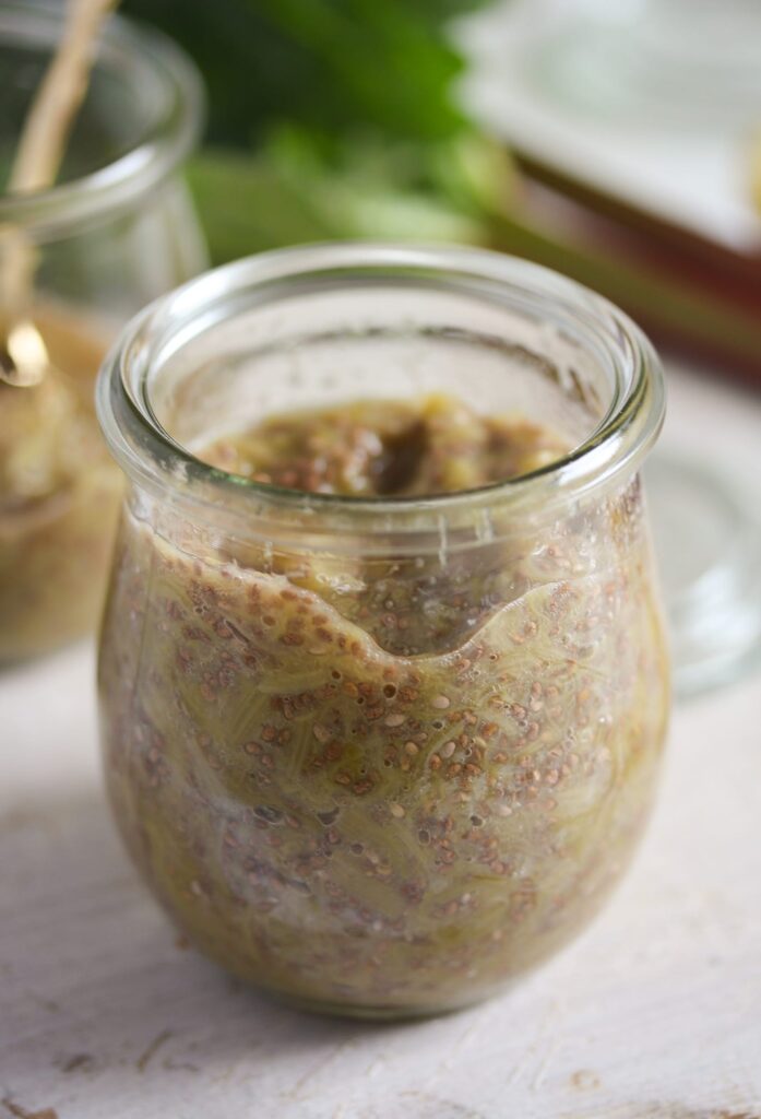 jar of sugar free jam with chia seeds