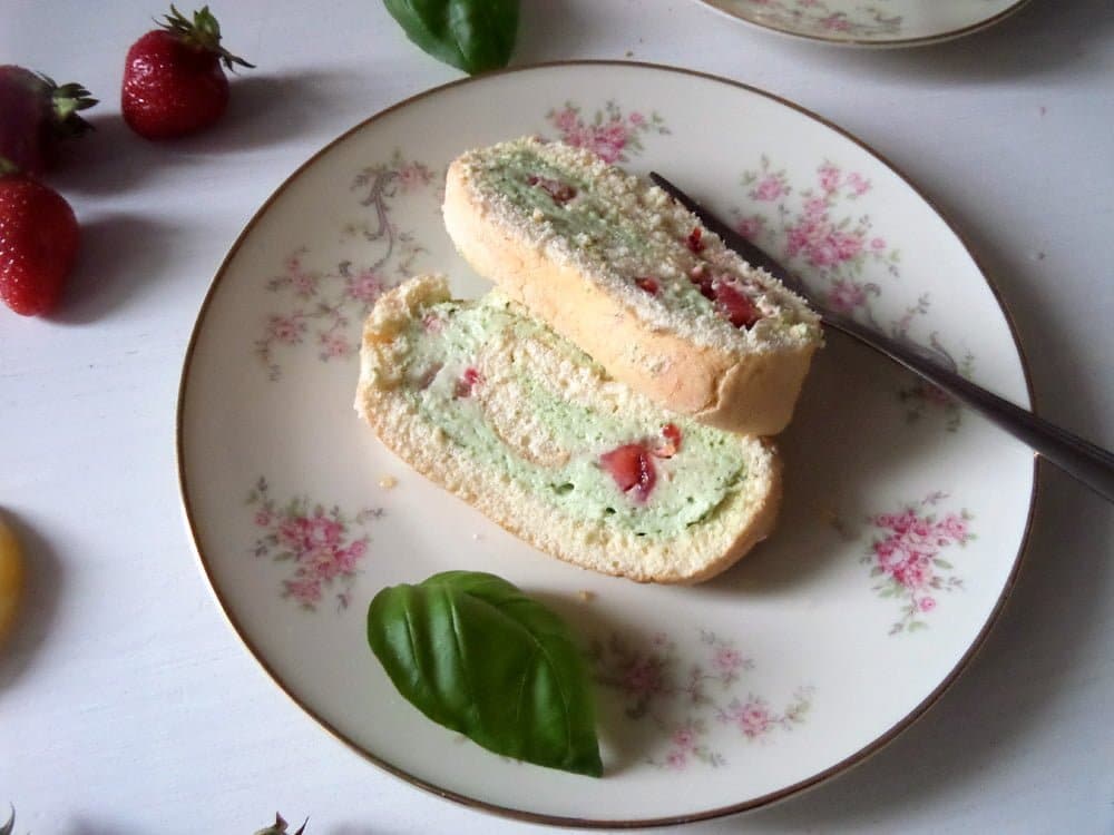 Strawberry Basil Cake