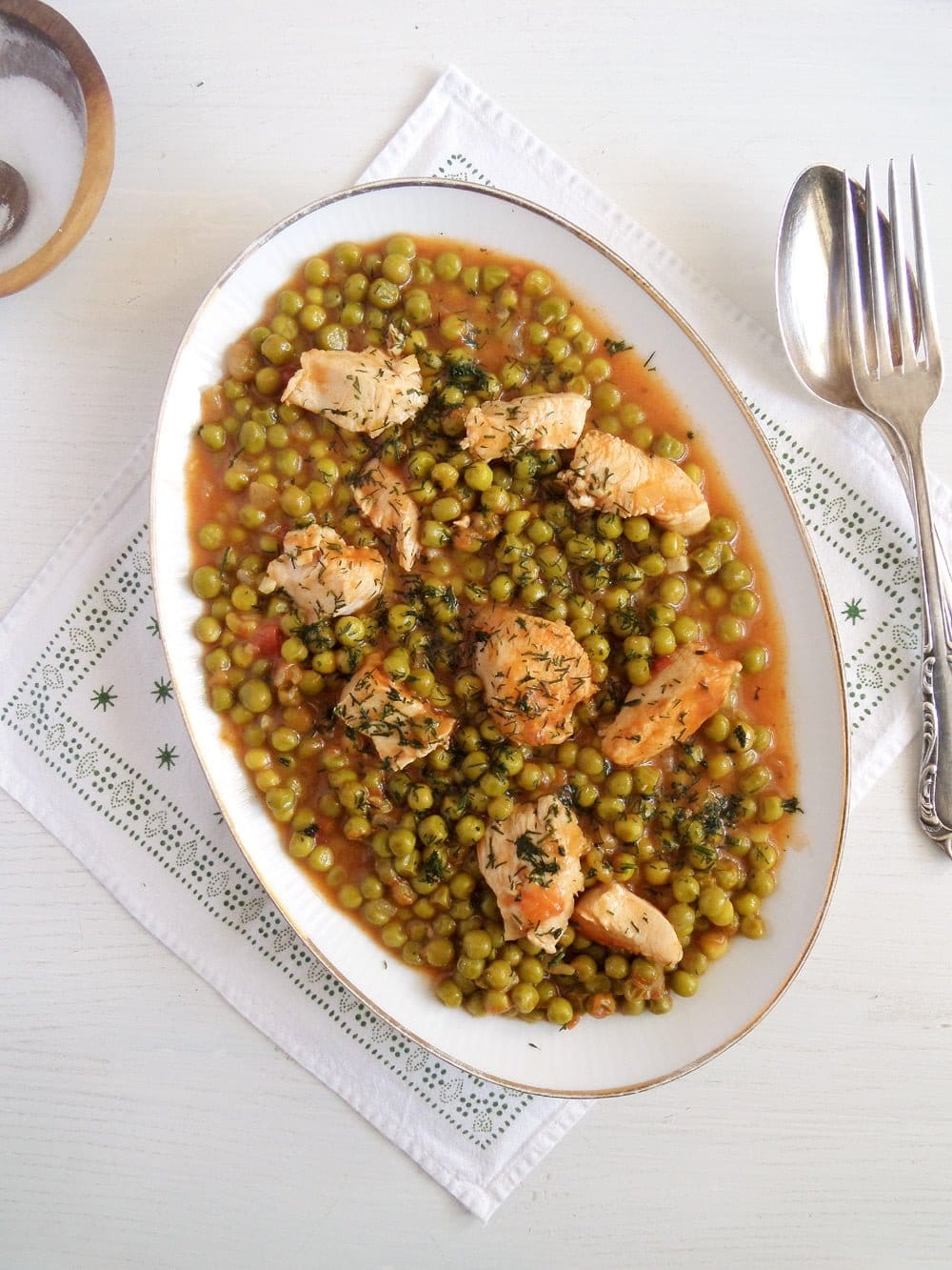 Romanian Pea and Chicken Stew