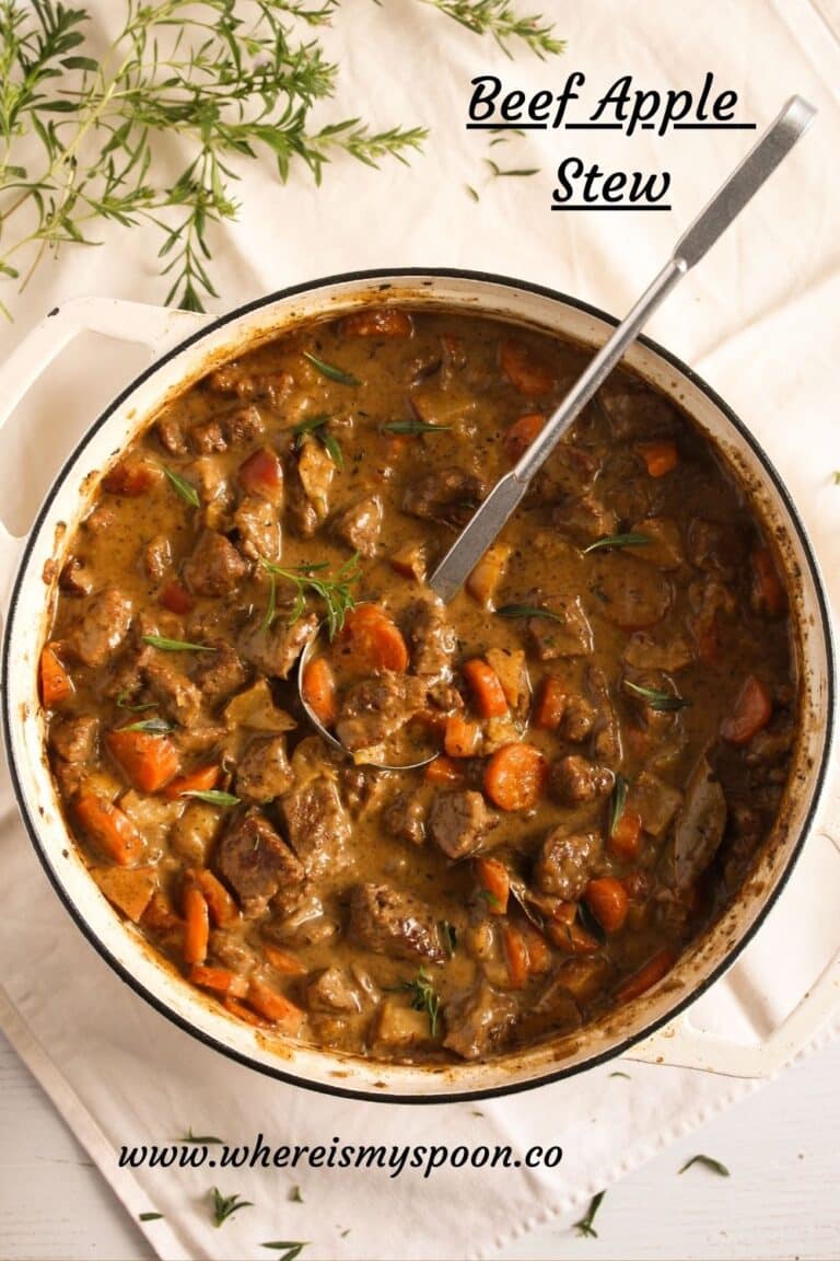 Dutch Oven Beef Stew with Apples (SlowCooked)