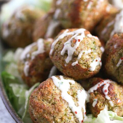 Baked Broccoli And Cauliflower Balls With Cheese