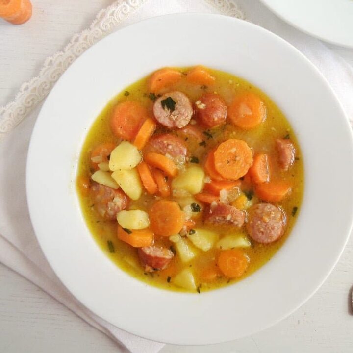 soup for children with potatoes and carrots