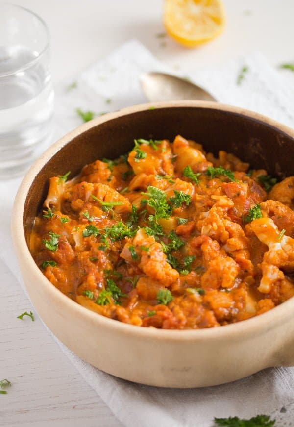 cauliflower vegan tomato sauce