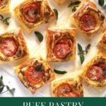 pastry bites with tomatoes and cheese