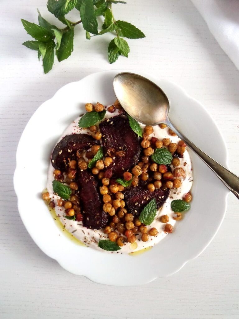 Roasted Beetroots with Crisp Chickpeas