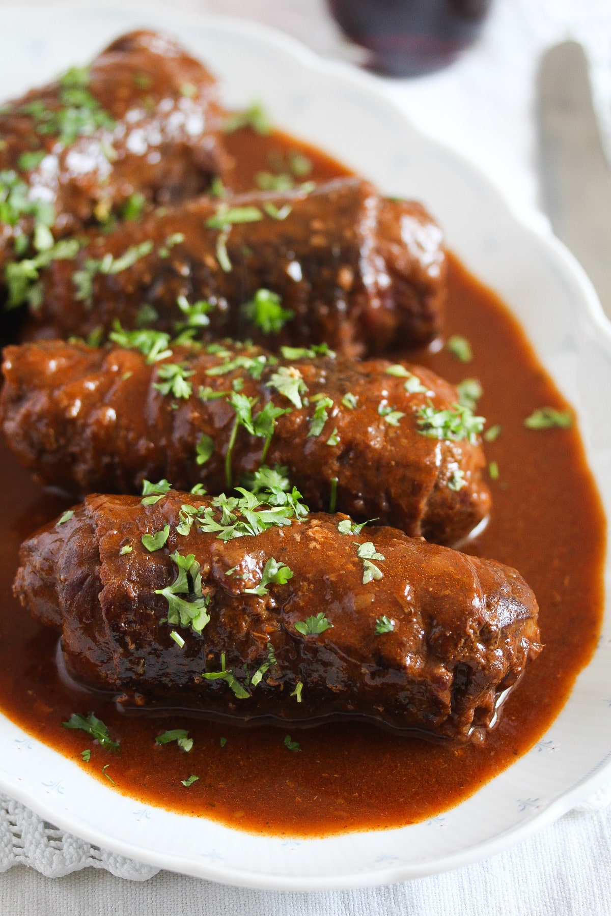 german beef dish with sauce ready to be served