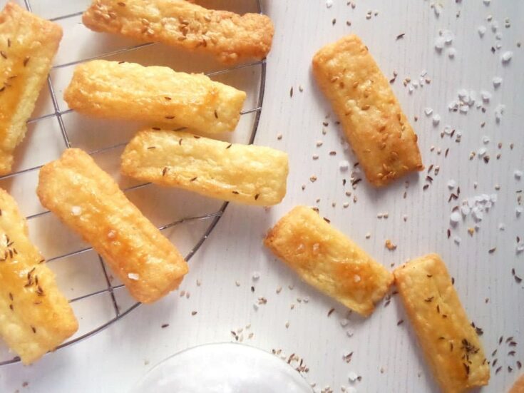 Easter Baking Recipes / Sweet and Savory Easter Baking cheese crackers caraway 735x551 Easter Baking Recipes / Sweet and Savory Easter Baking