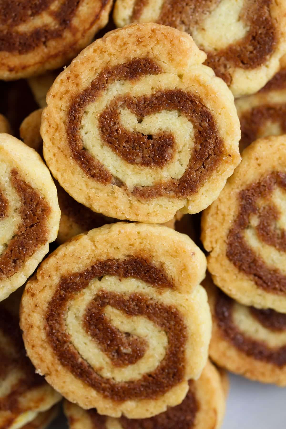 close up marzipan cookies with walnuts.