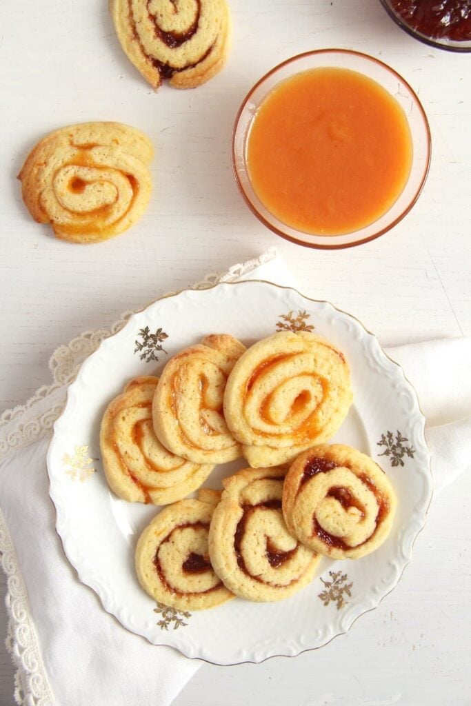 Orange and Jam Swirl Cookies
