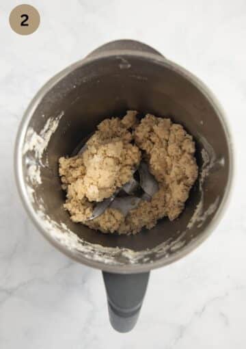 dough for quiche in the food processor.