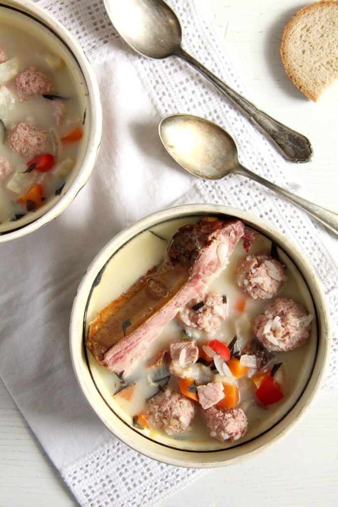 Romanian Meatball Soup