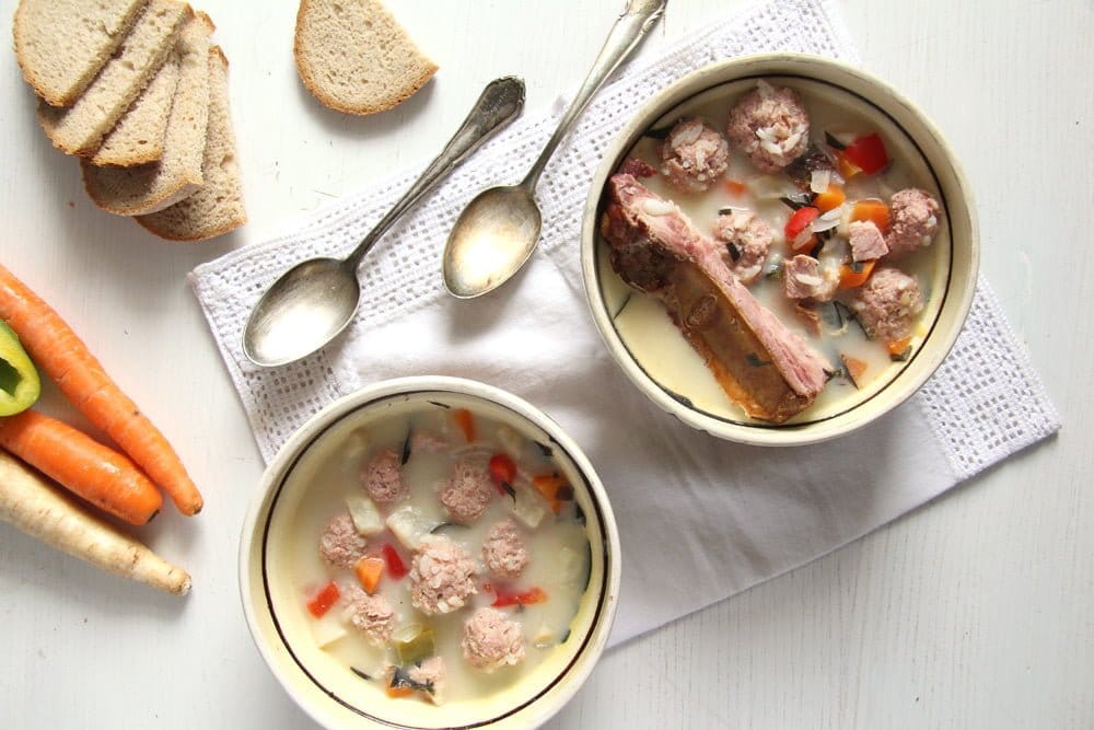 Romanian Meatball Soup