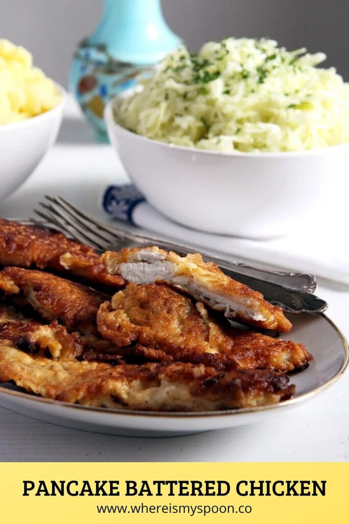 battered chicken in pancake batter