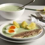 german green sauce with boiled eggs and potatoes