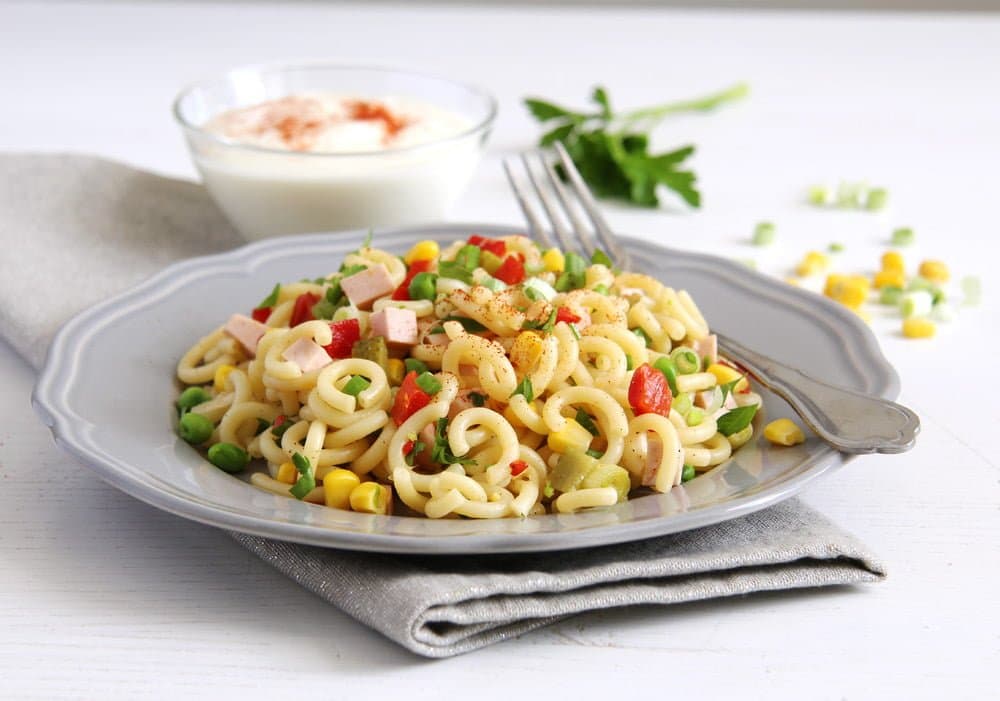 german pasta salad with sausage