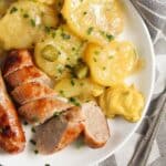 pinterest image with title for german potato salad.