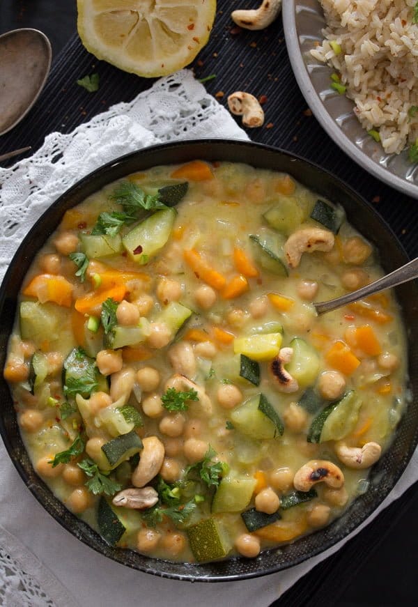 chickpea zucchini curry