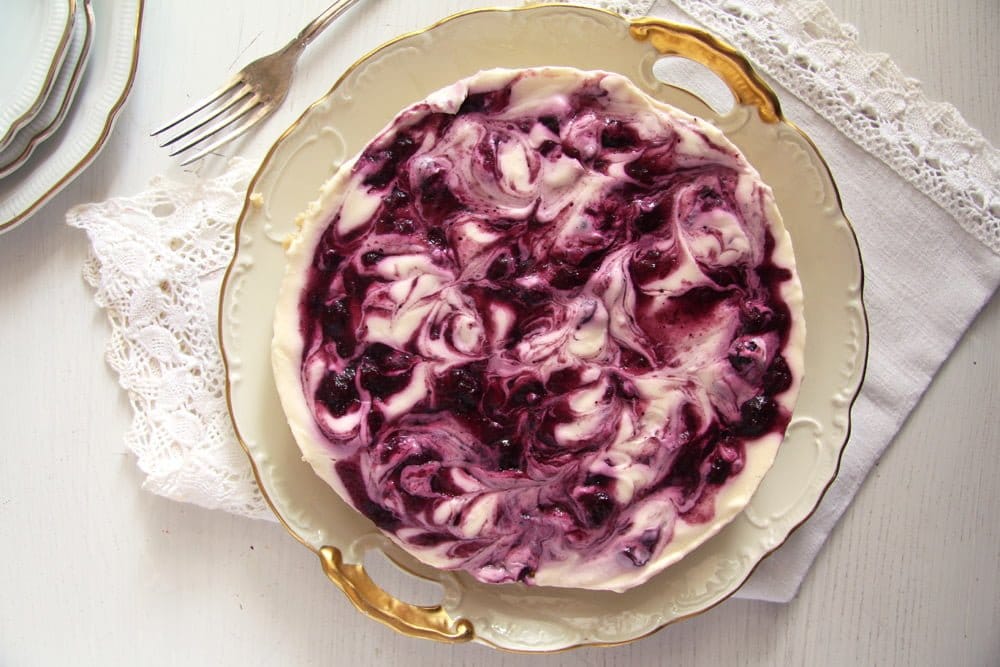 Blueberry Lemon Curd Cheesecake