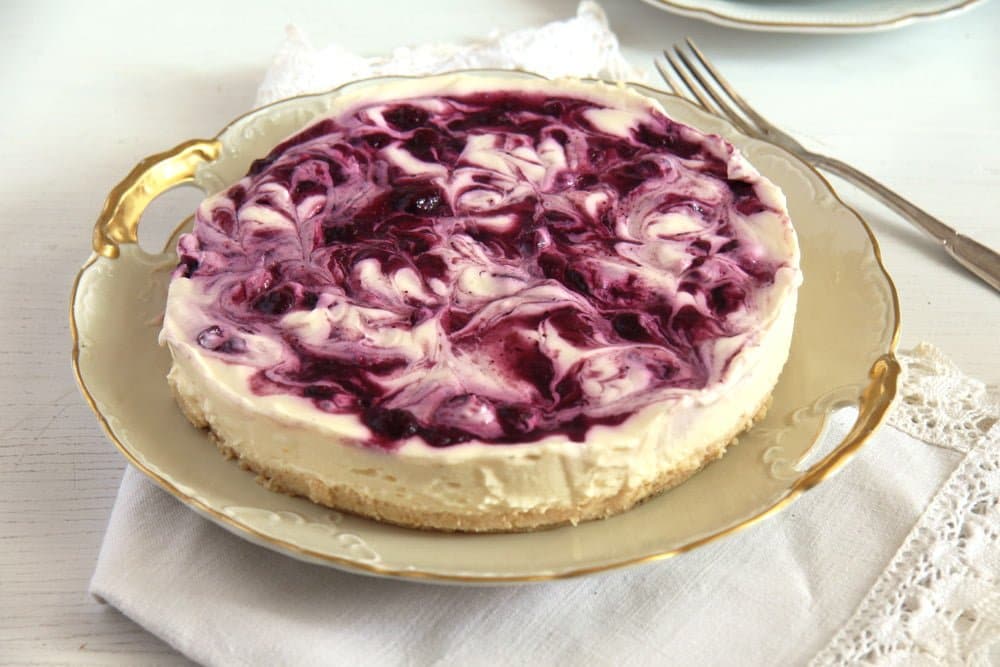 Blueberry Lemon Curd Cheesecake