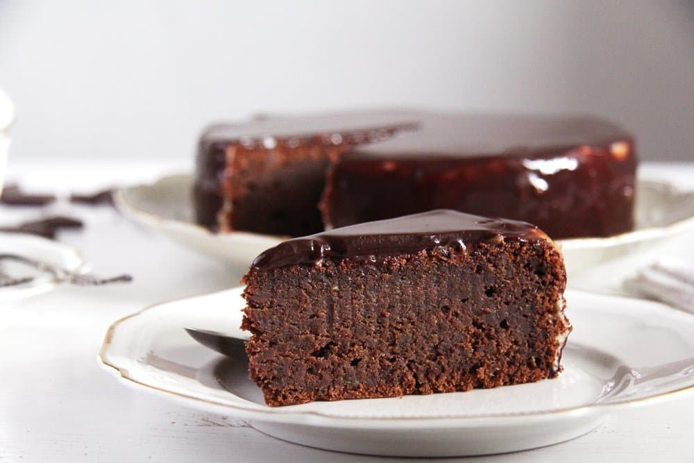 Mirror Glaze Chocolate Zucchini Cake