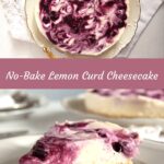cheesecake with blueberry pie filling