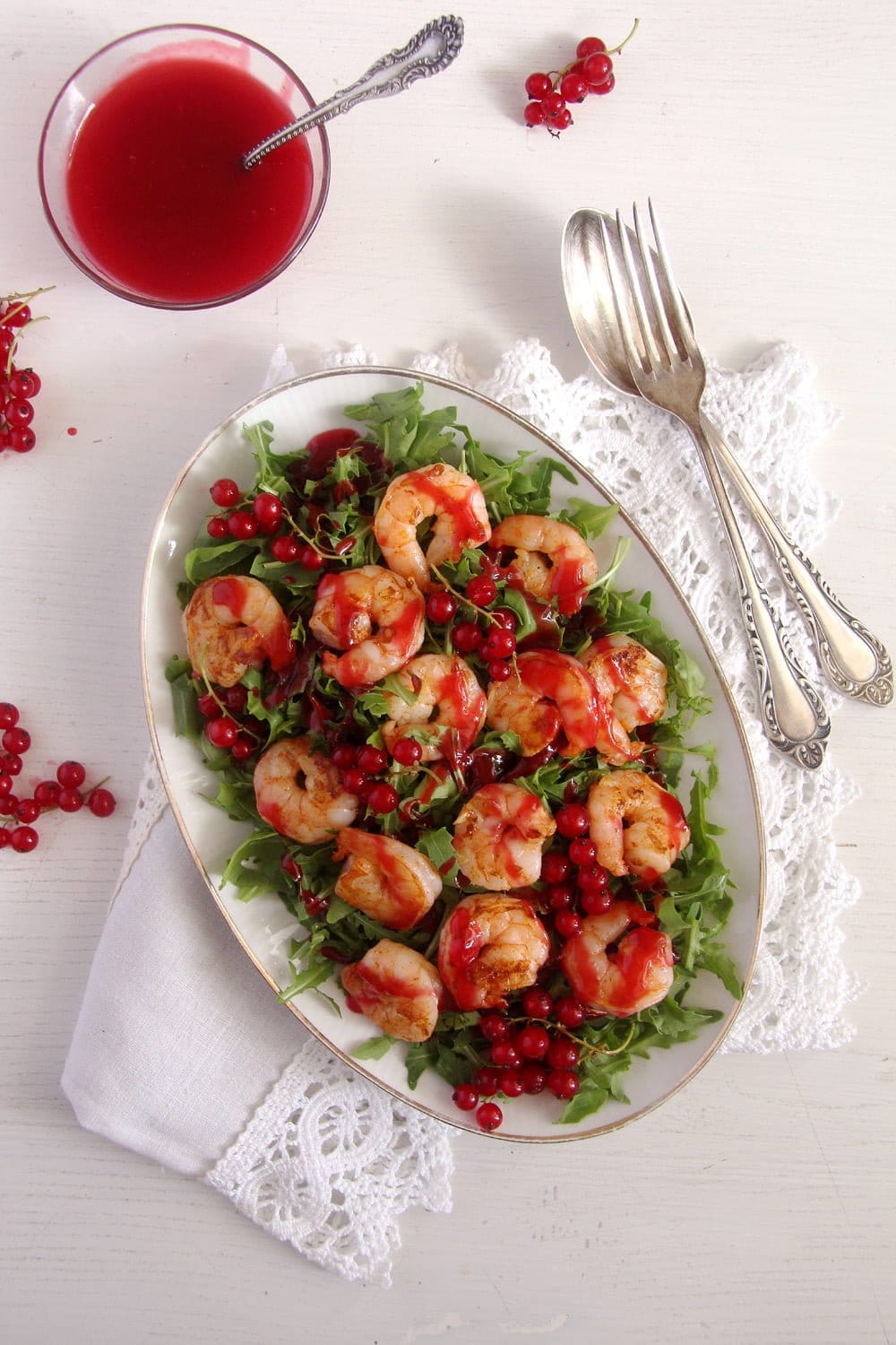 Tiger Prawns with Red Currant Sauce