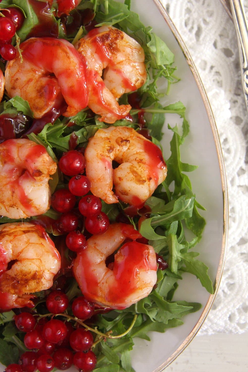 Tiger Prawns with Red Currant Sauce