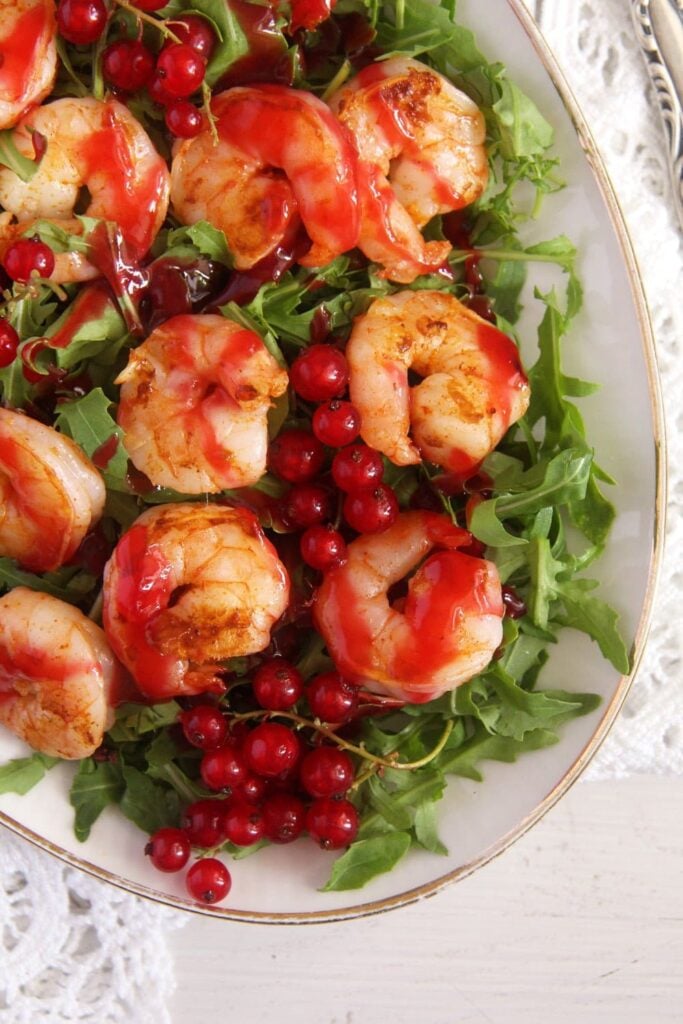 Tiger Prawns with Red Currant Sauce