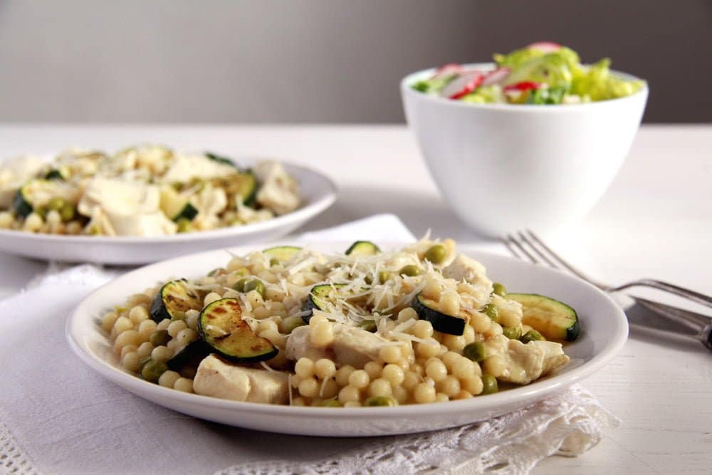 Israeli Couscous with Zucchini and Chicken