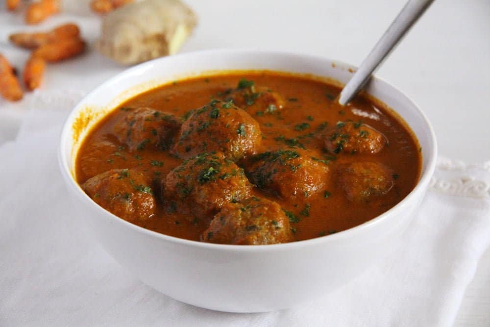 Turkey Meatballs in Turmeric Sauce