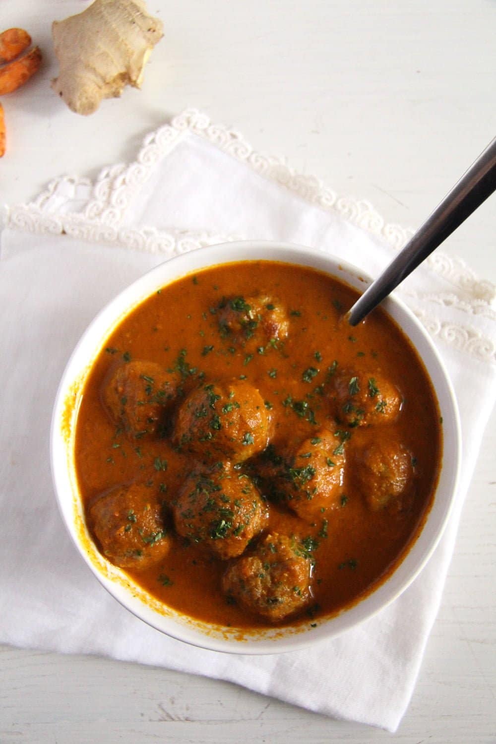 Turkey Meatballs in Turmeric Sauce