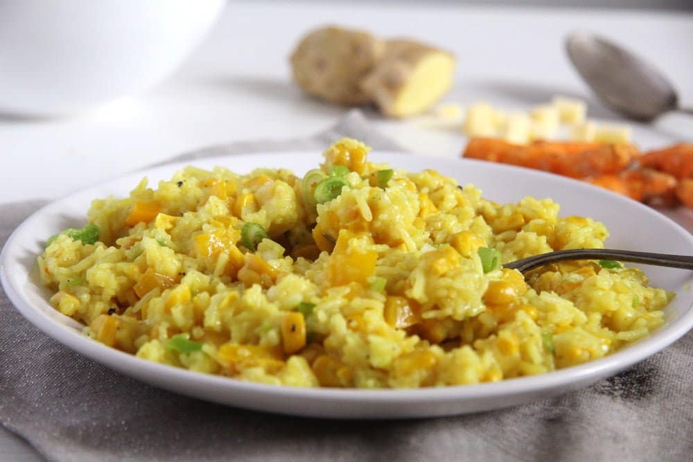 Cheesy Turmeric Rice