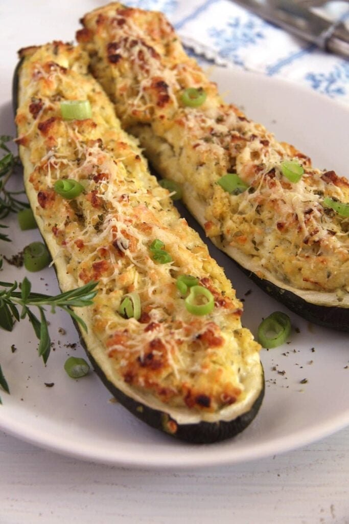 Zucchini with Millet and Cheese