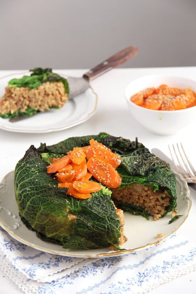 Risotto Savoy Cabbage “Cake”
