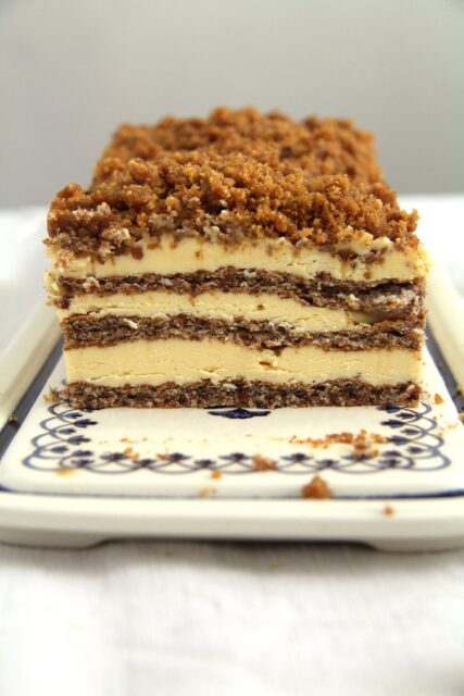 Romanian Walnut Buttercream Cake (with Caramelized Walnuts)