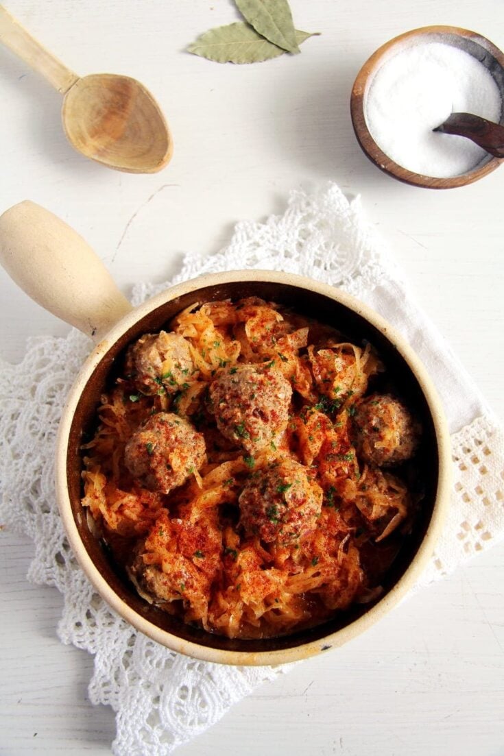 German Sauerkraut Meatballs (Sauerkraut Recipe with Meat)