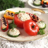 romanian appetizers with cream cheese stuffed vegetables