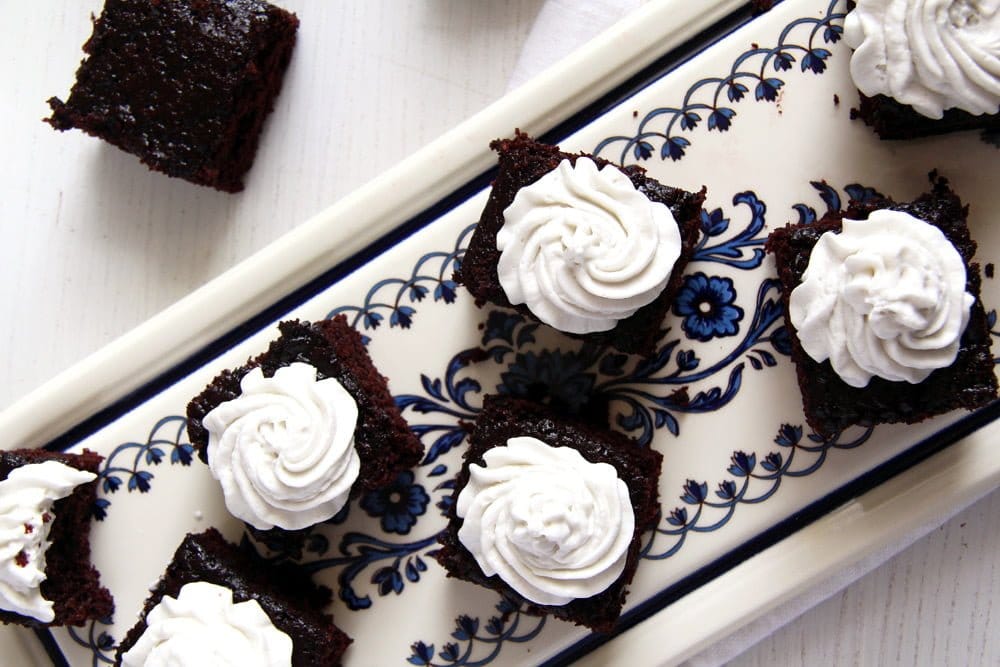 Vegan Brownies with Coconut Cream