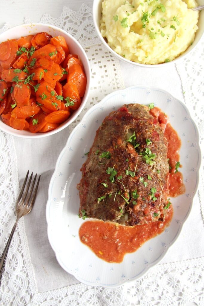 Easy Beef Meatloaf with Hard-Boiled Eggs