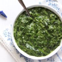 spinach bechamel as a side dish for eggs or chicken