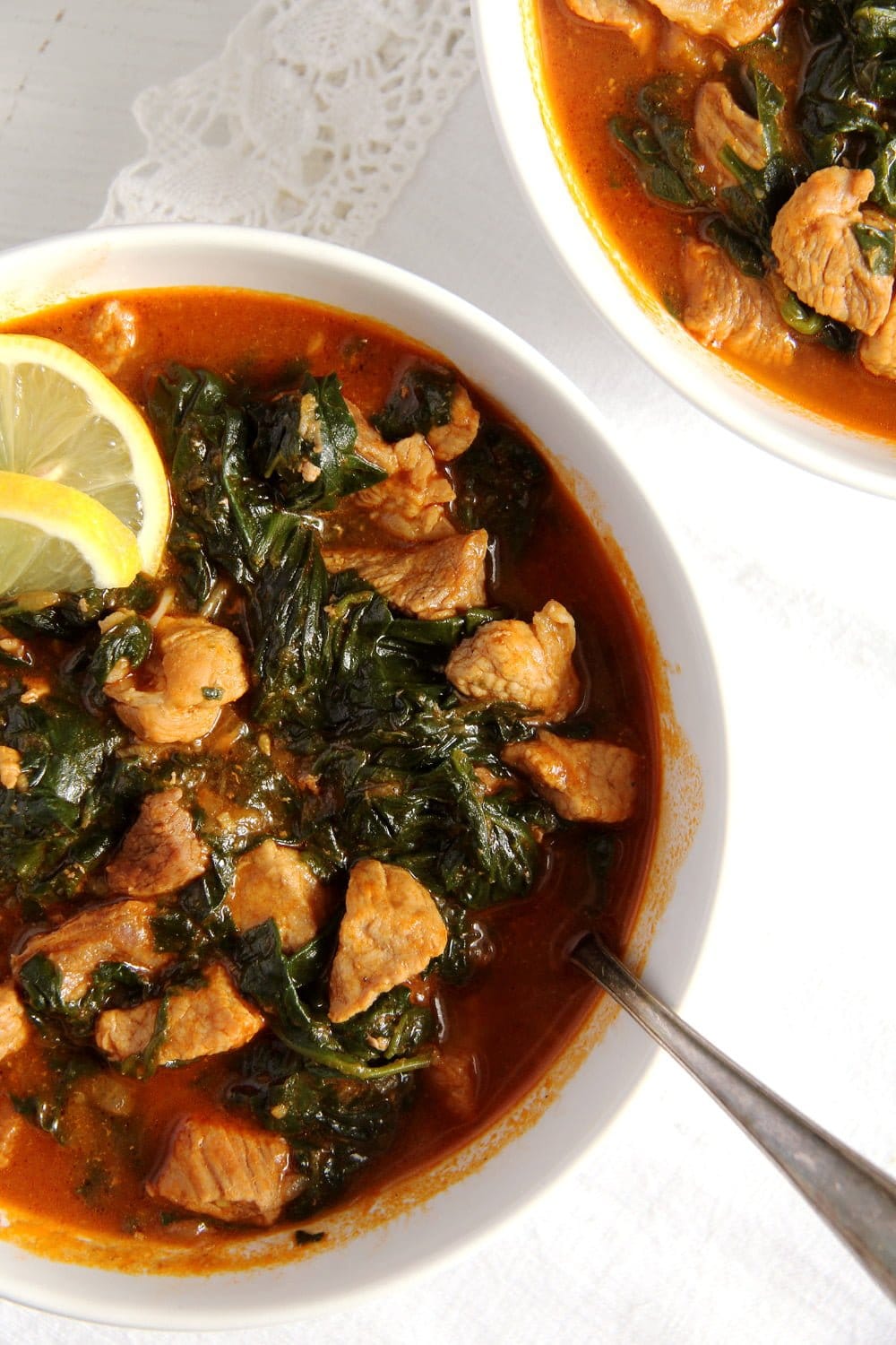 Spinach and Pork Stew