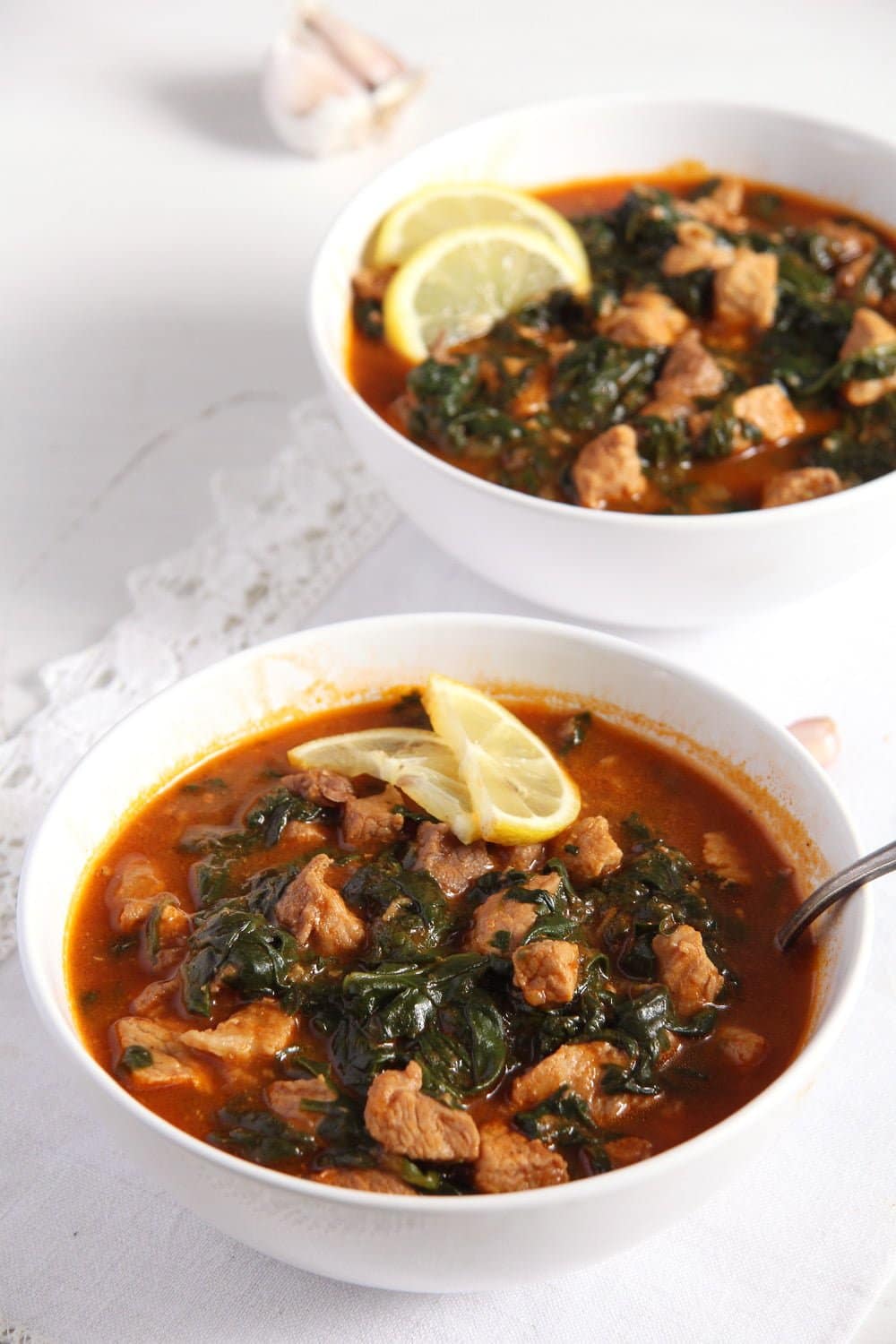 Spinach and Pork Stew