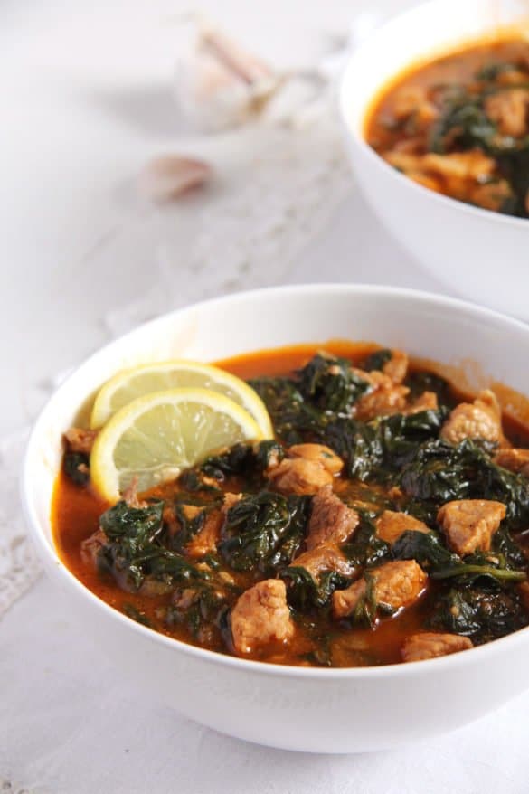 Pork and Spinach Stew - Where Is My Spoon